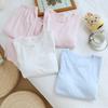 Pajamas with Chest Pads, Women's Pure Cotton Spring and Autumn Thin Loose Long-sleeved Trousers, Simple and Wearable Loungewear Two-piece Set