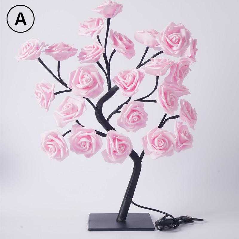 Buy Led Table Lamp Light Rose Flower Tree Usb Decoration Party