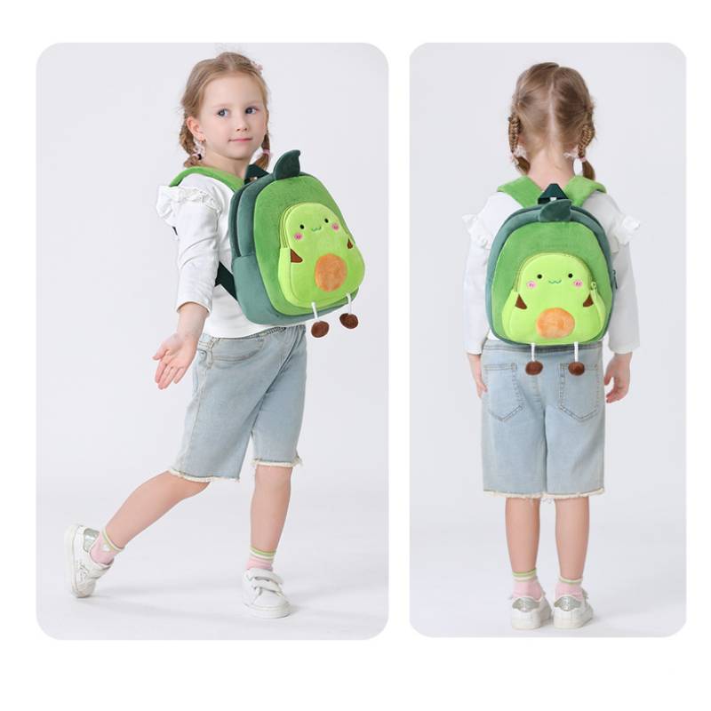 Childrens Fashion Backpack Cute Cartoon Plush Fruit Shape Bag Kindergarten