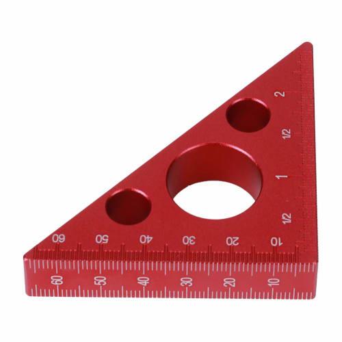 High-precision Aluminum Alloy Triangular Ruler for Woodworking Measurements