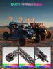 2pc 2ft Fat Whip Lights for Side by Side Turning Signal Function Compatible with Polaris RZR For Can-Am Maverick X3 For UTV ATV