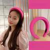 Candy-Colored Heightening Sponge Wide-Brimmed Headband Korean Version Candy-Colored Face Wash Hairband Women's Hair Accessories