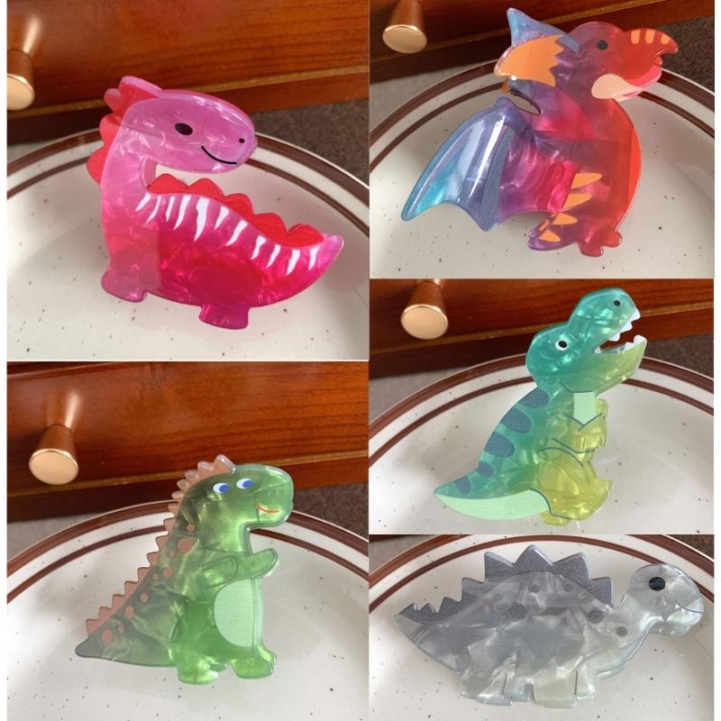 Dinosaurs Acrylic Hair Claw Clips Barrette Nonslip Strong Hold Hair Accessories