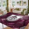 Burnley Football Design Crystal Velvet Rug Soft Decorative Mat for Bedroom Entrance