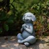 Nové zahradní ozdoby Meditující pes Buddha Meditační socha psa Jóga Pes Modlitba Zenová socha Buddhy Pes