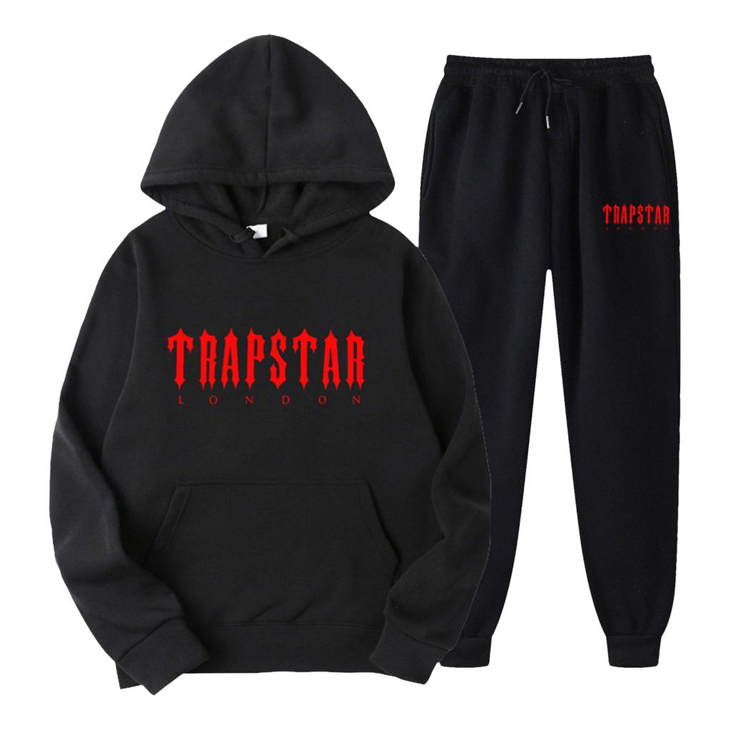 Women's Hooded Athletic Tracksuit Unisex Two-Piece Running Clothing Long Sleeve Pullover Hoodie Sweatshirt + Track Pants Set