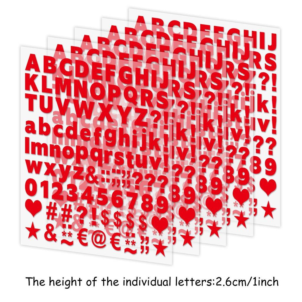 Red Letters Iron On Patches A-Z Alphabet Stickers Hoodies Tops A-Level Washable Thermal Press Vinyl Diy Stickers On Clothes