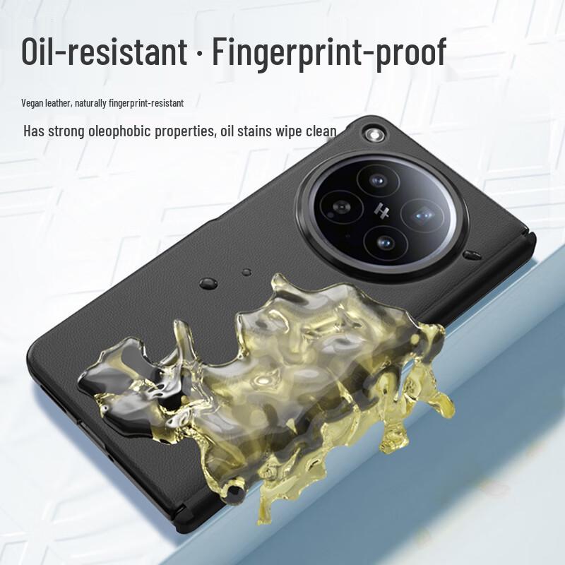 OPPO Find N6 Plain Leather Protective Case