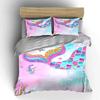 "Mermaid Tail Themed Set Decoration" Bedding Set with 1 Duvet Cover 2 Pillowcases Single Double King Queen, Gift