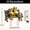 2D Acryl Frosch Dekoration im Vintage-Stil, Gartendekoration für die Bank, Realistischer Touch für Hof & Rasen