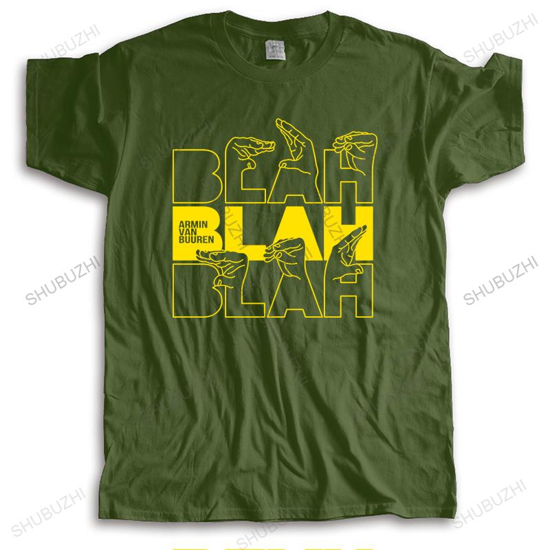 Many Summer Crew Neck Cotton T-shirts Short Sleeve Black Tees ARMIN VAN BUUREN BLAH New Arrived Mens Brand Cool Teeshirt