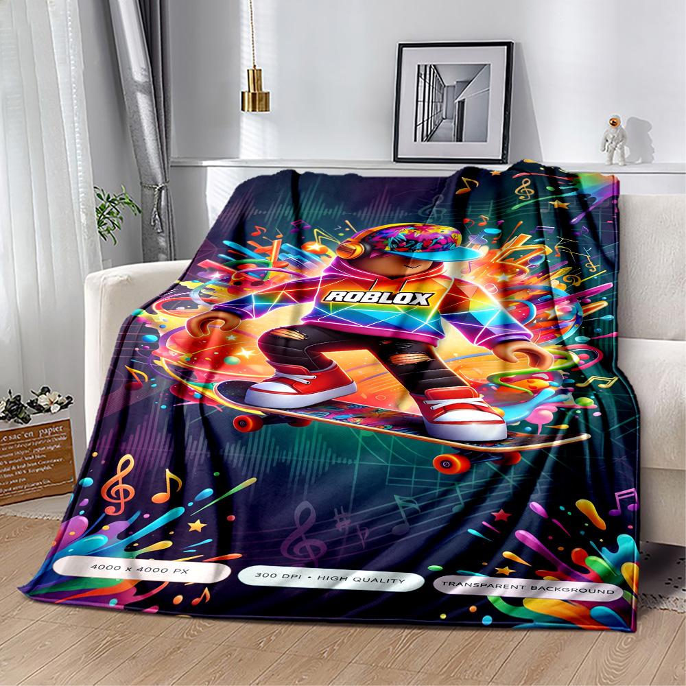 Roblox 379 Blanket Comfortable Perfect for Chair Picnics Seaside All-Season Use Stylish Decor Gifts For Family Or Friends