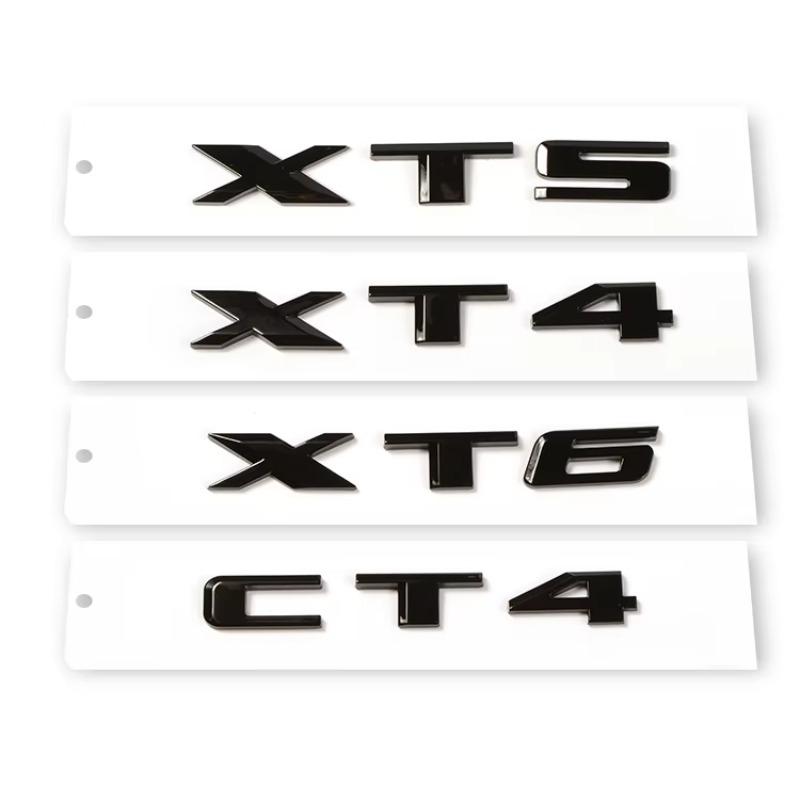 ABS Car Front Grille Emblems Rear Trunk Decals Logo Letters Fender Badge Sticker Auto Accessories for Cadillac XT4 28T AWD