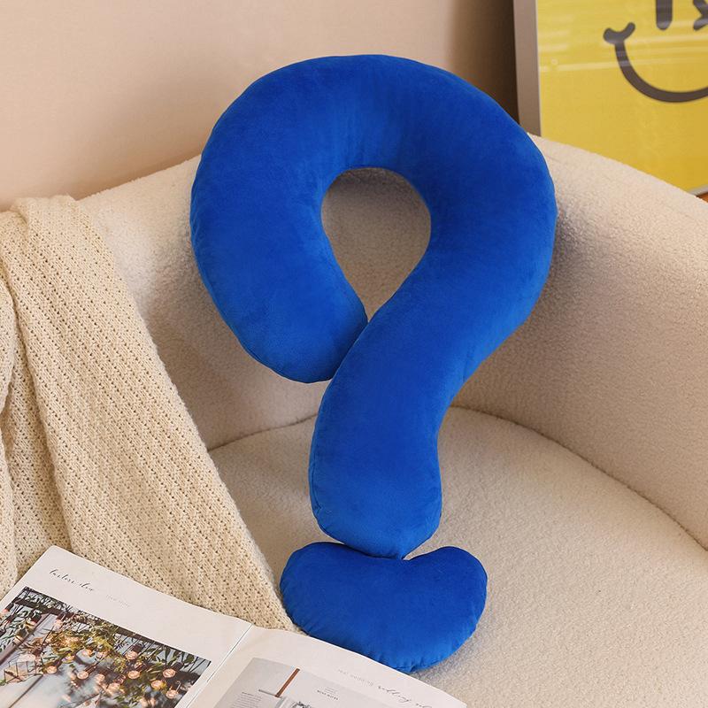 Милая длинная подушка в виде вопросительного знака многофункциональная поддержка шеи мягкая подушка для дивана домашний декор декоративная подушка темно-синий 1198₽