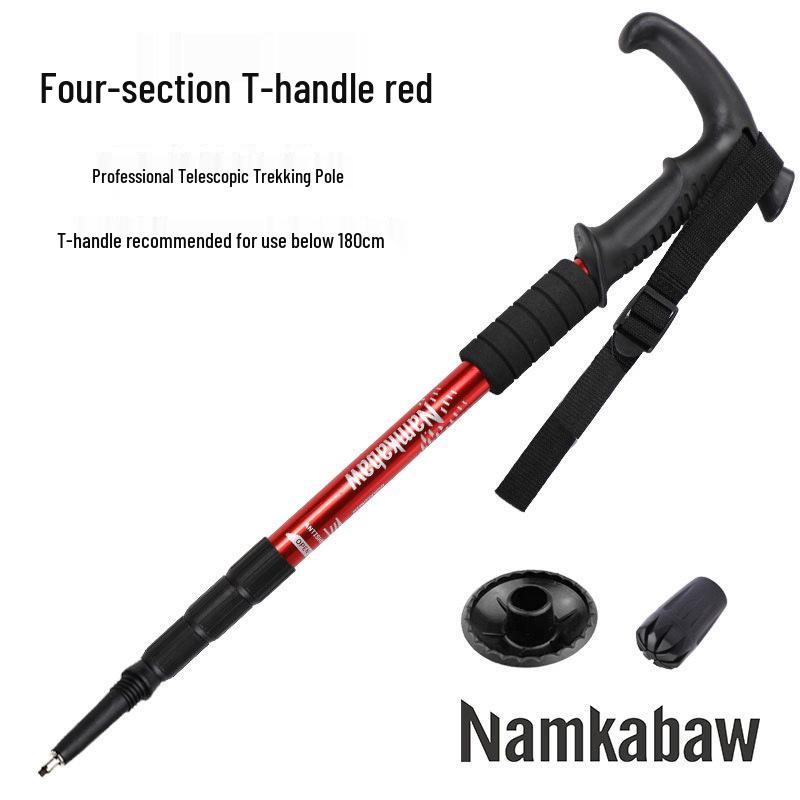 Bâton de trekking rétractable en aluminium pour la randonnée et la marche