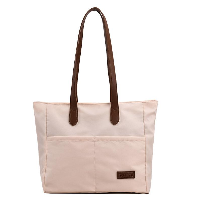 Large Capacity Bag Women's New Summer Oxford Cloth High-end Shoulder College Student Commuting Tote Bag