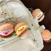 Cartoon Doll Burger Capybara Pendant Pig Animal Keyring Lovely Plush Doll Keychain  Gifts
