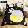 Cartoon Sloth Duvet Cover Bedding Set for Kid Girls Cute Animal Comforter Cover 1 Duvet Cover with 2 Pillowcases King Full Size