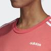 adidas T Shirts Women's Pink Crew Neck Moderate Straight Fit DU0634