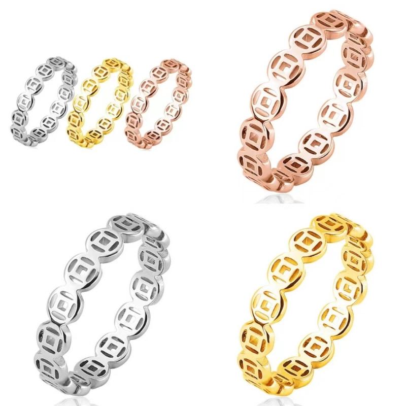 Five Emperors Coin Ring Men and Women Thai Silver Retro Trend Ethnic Style Indexes Finger Ring Jewelry US Size 5-11