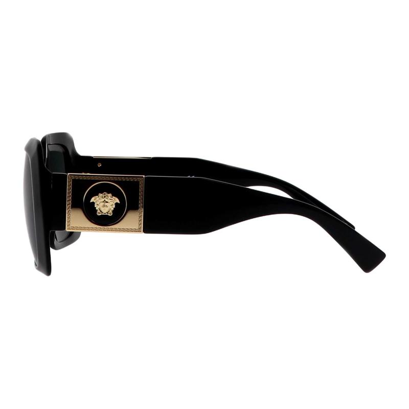Versace Full Frame Design Acetate Square Sunglasses Unisex Couple Style Black 21510402 VE4405 GB1/87 54 22-Black 54