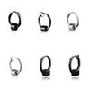 Ring Stainless Steel Earrings Hook Piercing Earrings Men Trendy Round Ear Clip  Hipster