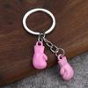 Metal Boxing Gloves Keychain 3D Sport Pendant Creative Fitness Boxing Key Ring  Boxing Lovers