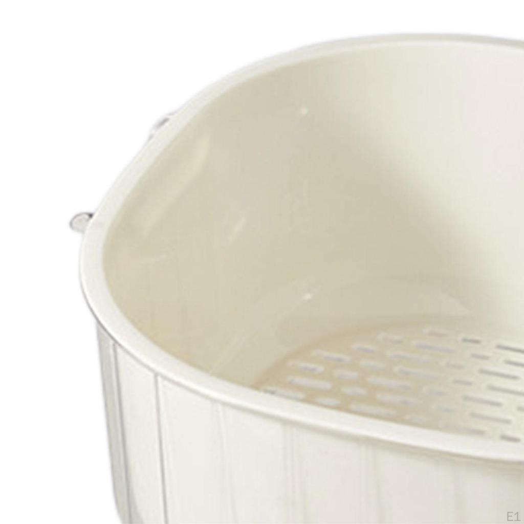 2 Layer Vegetable Washing Basket Kitchen Strainer Colander Bowl, in 1 Cleaning Drain