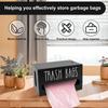 Wooden Trash Bag Storage Box Dispenser Wall Mounted Garbage Bag Roll Holder Household Bathroom Kitchen Plastic Bag Organizer