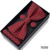 Classic Bowtie Bow Ties for Mens Butterfly Bowknot Pocket Square Cufflinks Suit Set Bussiness Accessories