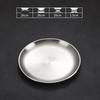 304 Stainless Steel Gold Korean BBQ & Dessert Plate, Flat-Bottom Fruit Tray
