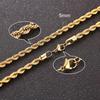2/3/4/5/6 MM Rope Chain Necklaces For Men Women Twisted Sigapore Links Choker Basic Casual Punk Rock Stainless Steel Jewelry