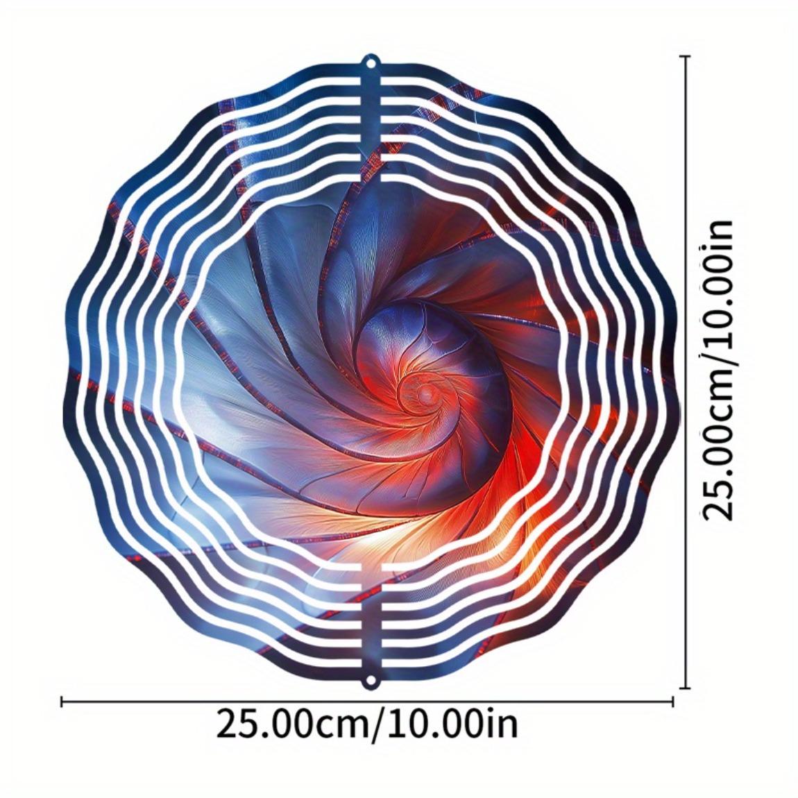 

10-дюймовый подвесной колокольчик ветра с мечтательным узором звездного неба, вращающийся дизайн, крючок 360 градусов для украшения сада, лужайки, креативный подарок для друзей 01A