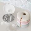 Doughnut Retainer Case with Hook Cleaning Brush Double Layers Portable Invisible Brace Storage Box Mouth Guard Denture Dental Aligner Container Holder