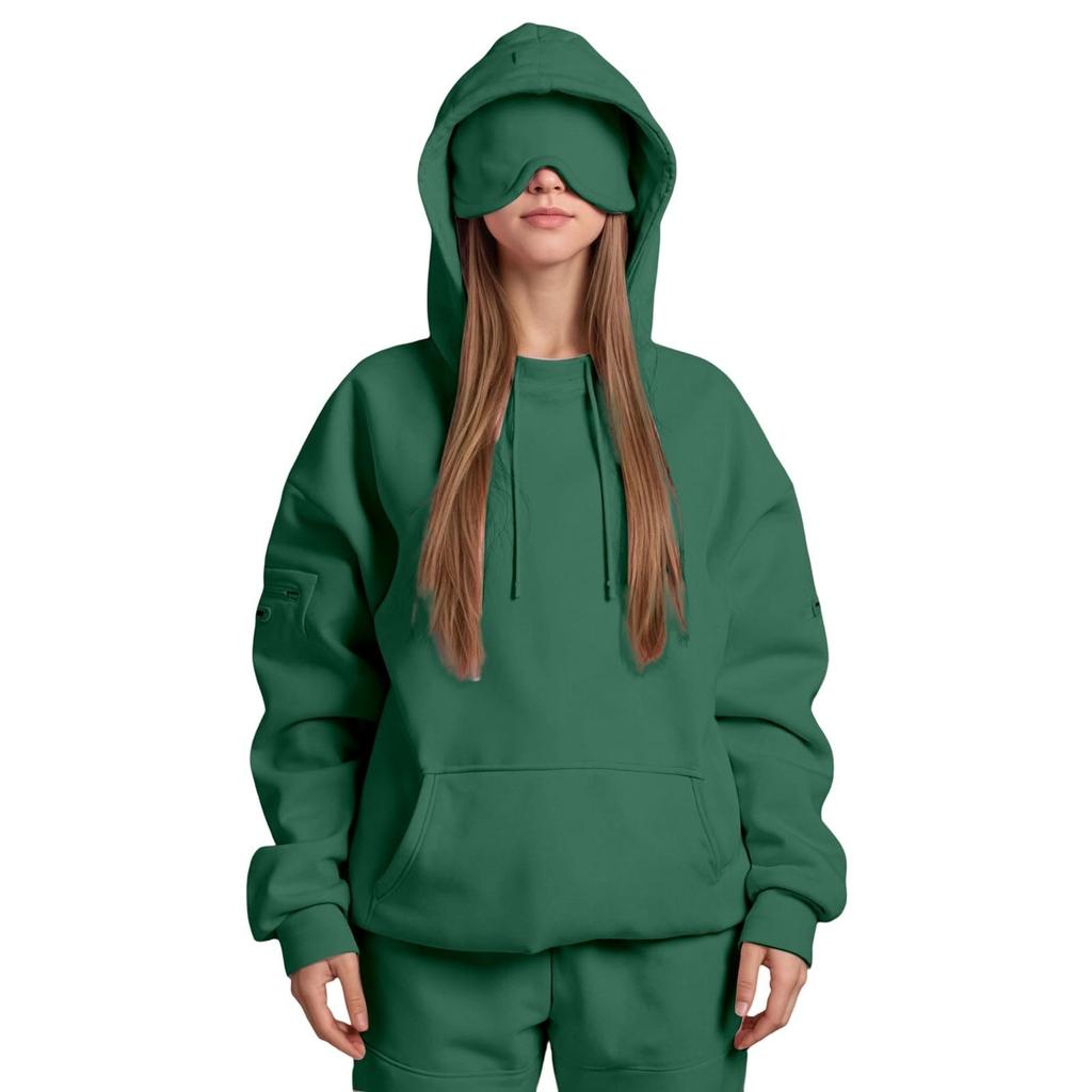 Womens Hoodies Casual Long Sleeve Drawstring Sweatshirt Pullover Tops Loose Oversized Clothes