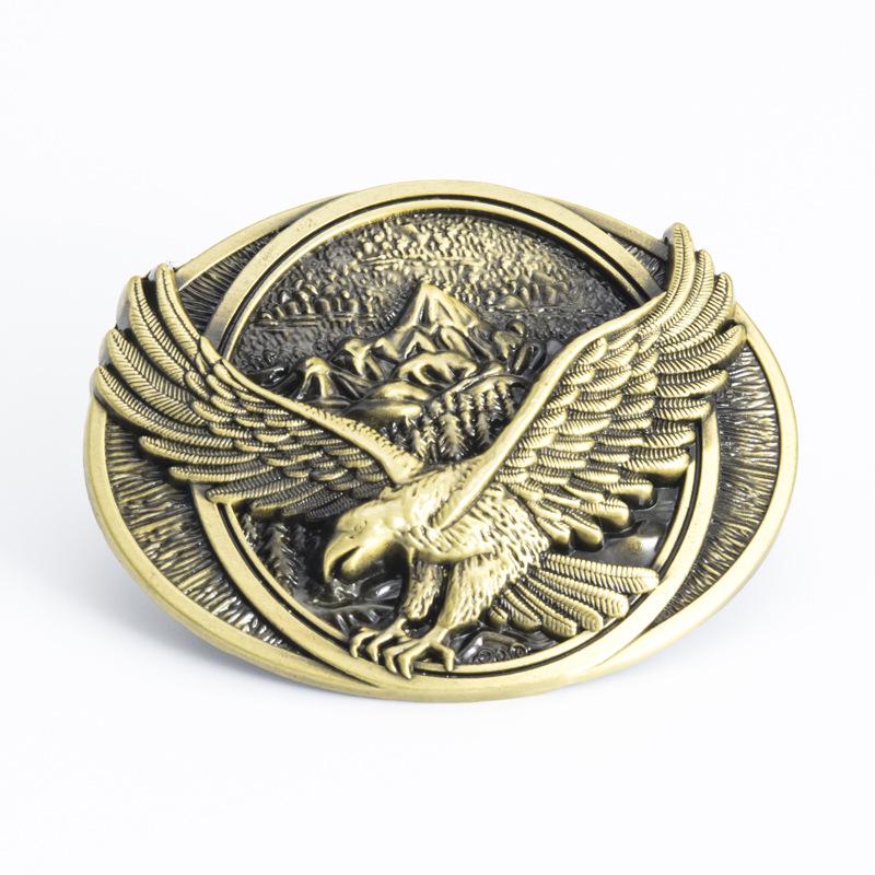 Men's Punk Cowboy Western-Style Belt Buckle – Mountain Eagle Design
