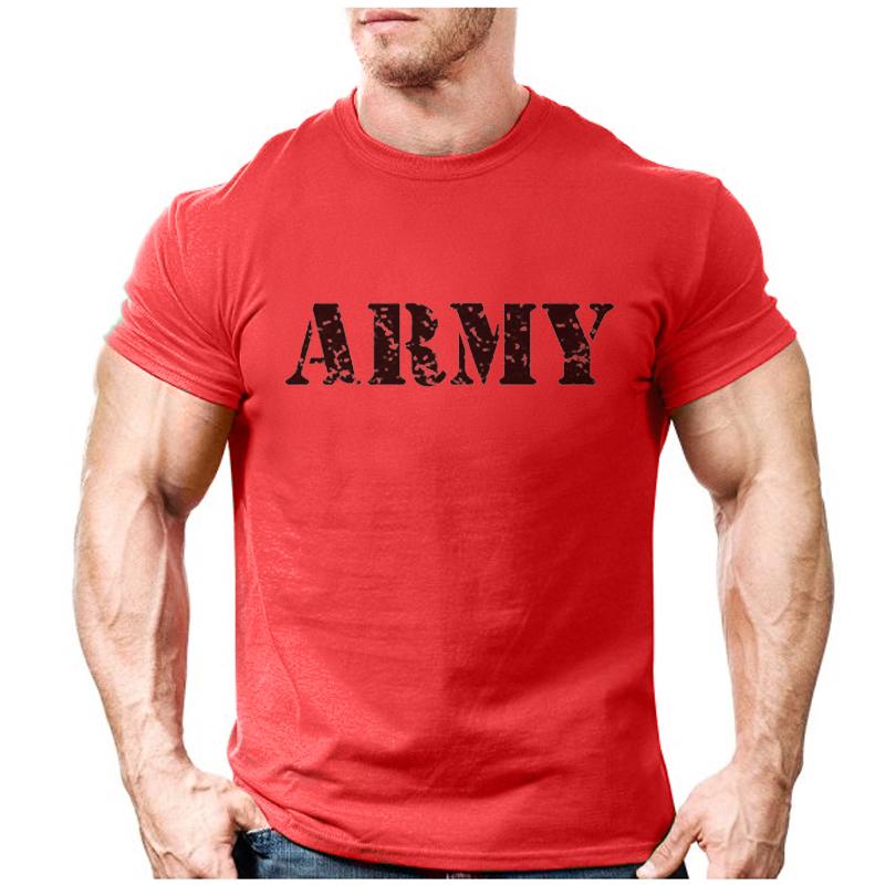 T-shirt Unisex Stampa Logo Lettere Militari Moda 2021 Colore Unito Casual Abbigliamento Sportivo per Esercizio T-shirt Trendy Maschile T-shirt Retrò