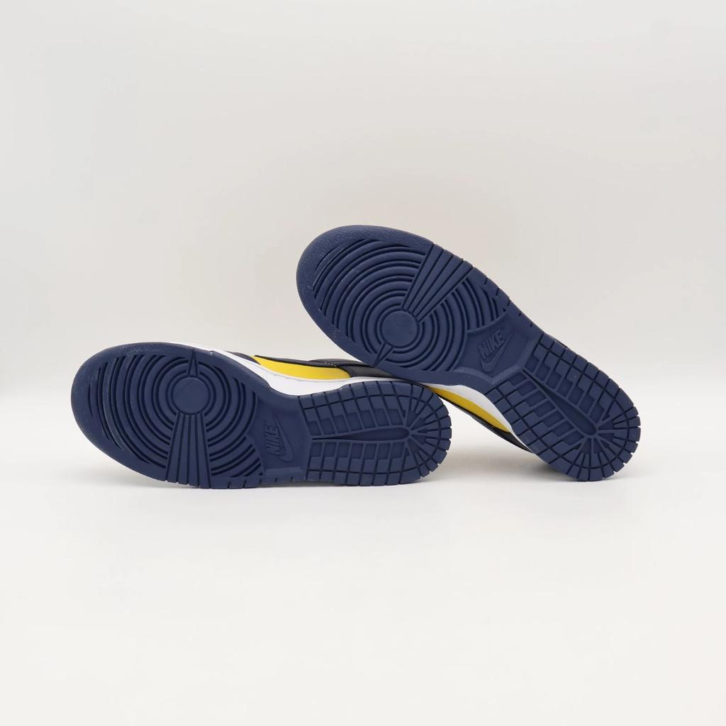 DD1391-700 Nike Dunk Low Michigan Varsity Maze Midnight Navy White (Men's)