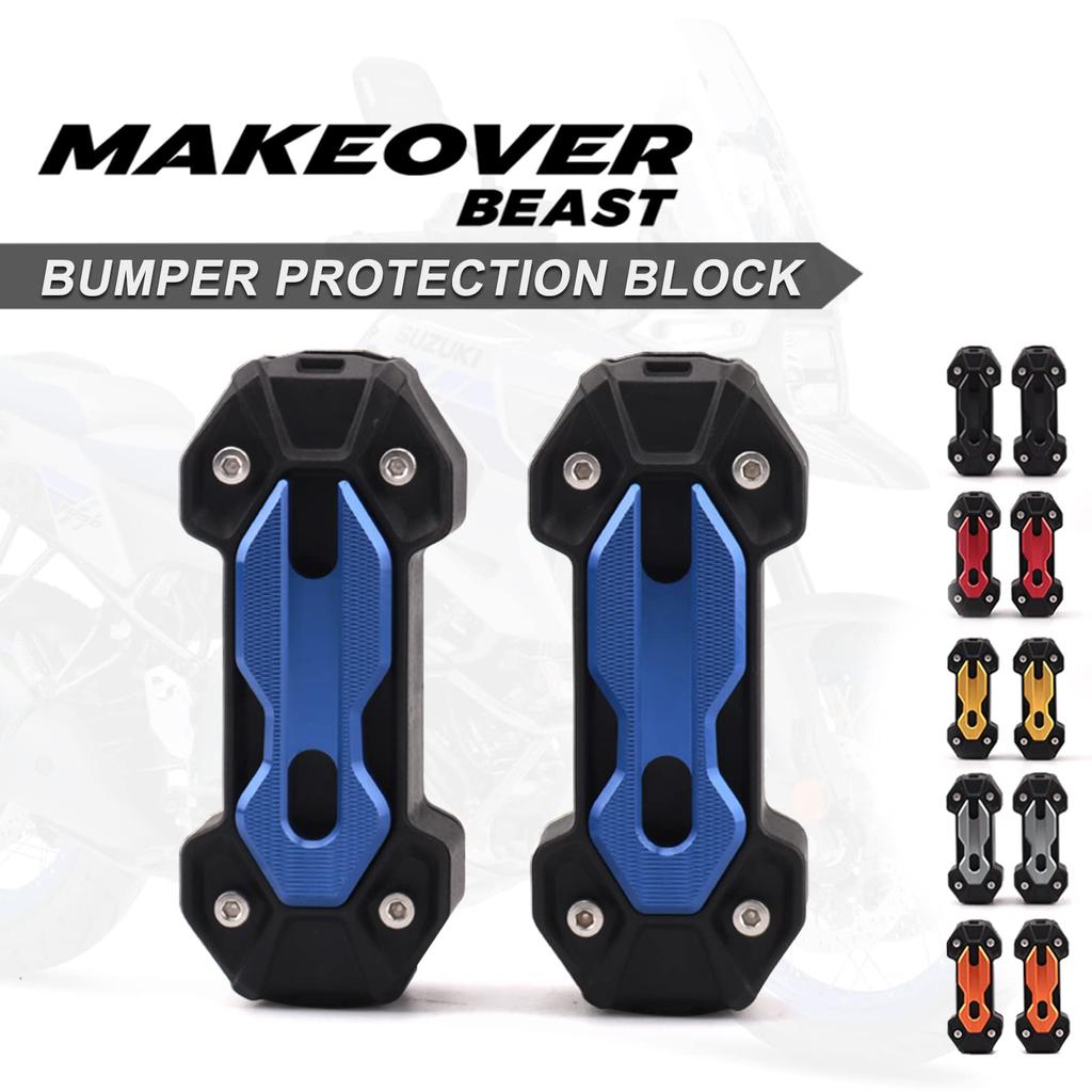 22mm 25mm Universal Motorcycle Engine Guard Bumper Crash Bar Bumper Engine Guard Protector Decorative Block (Gold)