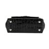 VIVIENNE WESTWOOD Silver Metal Accessories Crocodile Pattern Embossed Leather Shoulder Bag Women Shoulder Bag Black 46030001WL0098N401