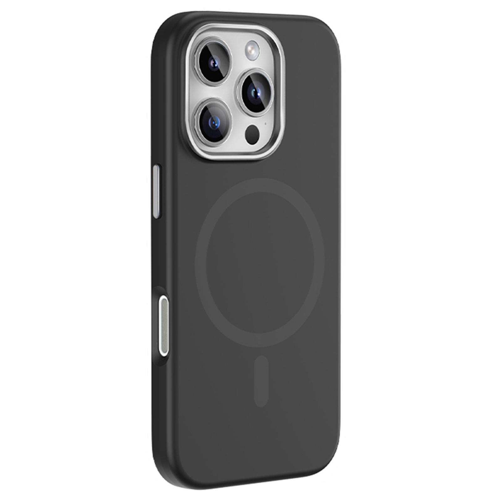 

MUTURAL For iPhone 16 Pro Max Magnetic Case Compatible with MagSafe Liquid Silicone Back Cover Black