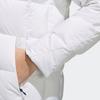 Adidas Logo Print Mid-Length Hooded Down Jacket Women Outerwear White FQ7570