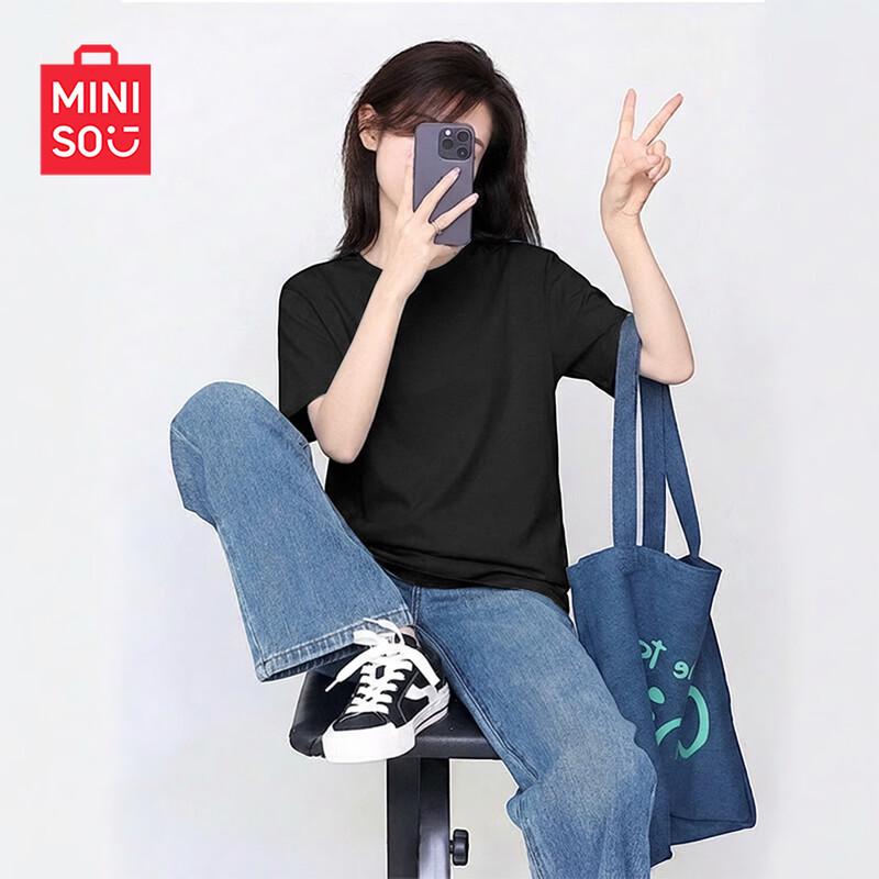 MINISO Women's Pure Cotton Short Sleeve T-shirt