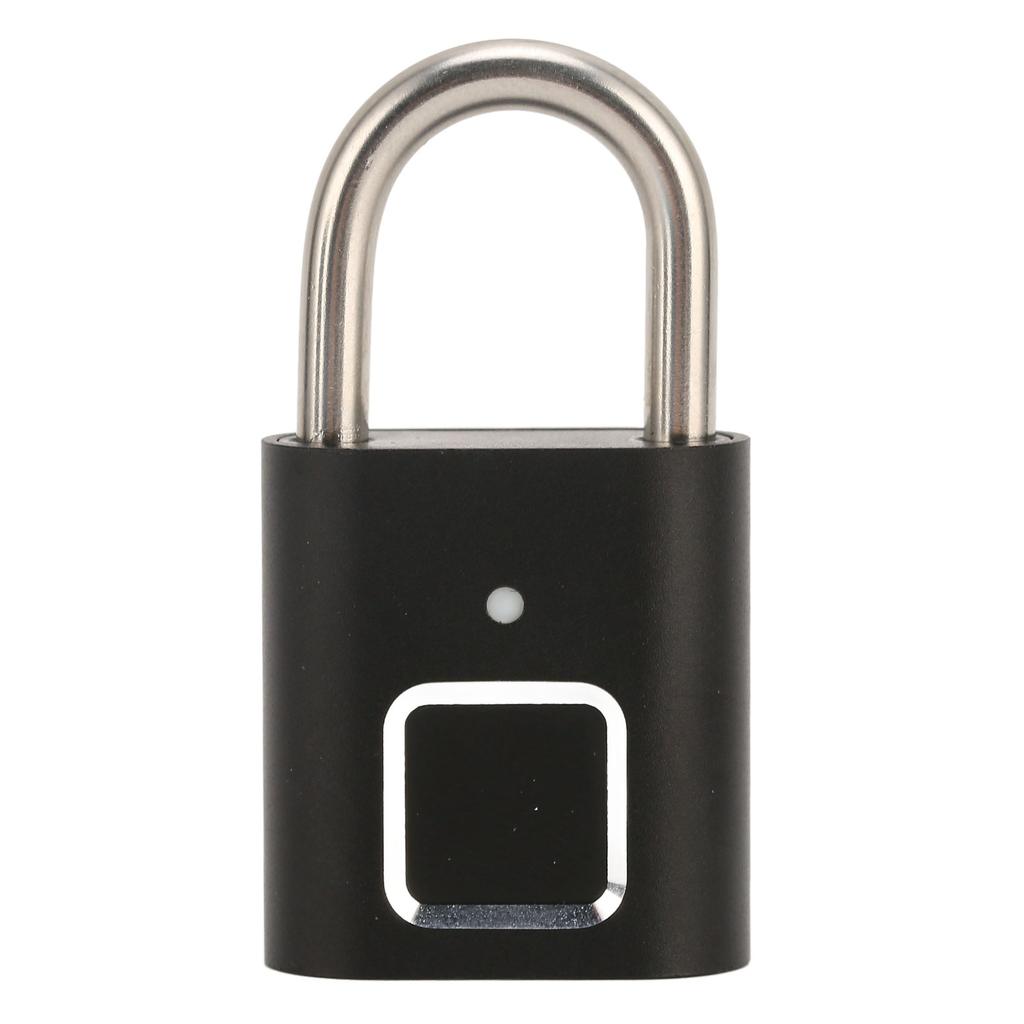 Smart Keyless Fingerprint Padlock Waterproof Biometric Prevent Theft Rechargeable USB Padlock for Backpacks Suitcases