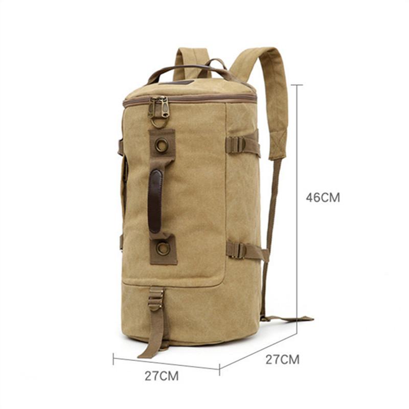 Fashion Large Man Travel Bag Mountaineering Backpack Male Luggage Canvas Bucket Shoulder Army Bags For Boys Men Backpacks
