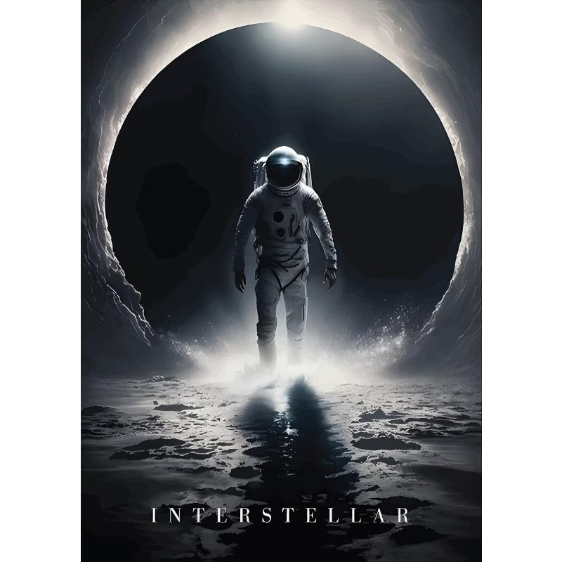 Interesting Galaxy Astronaut Planet Hole Space Canvas Painting Poster Prints Universe Meteorite Abstract Wall Picture Home Decor