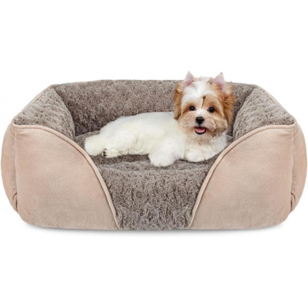 Plush Dog Bed Warm Rectangular Pet Kennel Cushion for Dogs Cat Calming Sofa Bed Pet Supplies Accessories