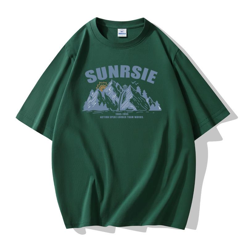 QICED Sommer kortermet t-skjorte herre trendy skjorte med o-hals