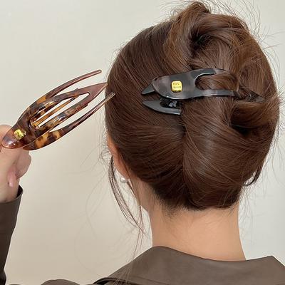 PC Haarspange Entenschnabel für Damen Mode Krabbe Acryl Haarnadel Pferdeschwanz Haargriff Mädchen Haaraccessoires Kopfschmuck