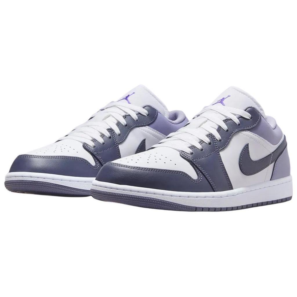 Jordan Air Jordan 1 Anti Slip Wear Resistant Low Top Vintage Basketball Shoes Men's Purple White Jordan 553558-145